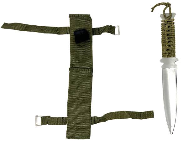 Camping Knife Angel Messer Outdoor Survival mit Tasche 22cm oliv